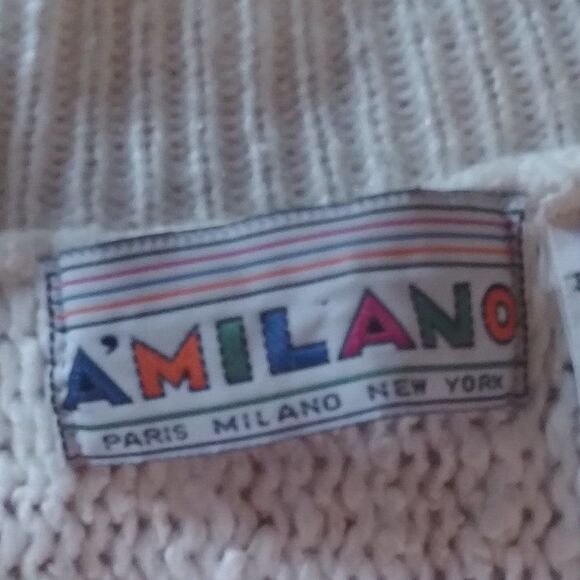 VTG A'Milano Abstract Geometry Color Block Sweater - Picture 8 of 9